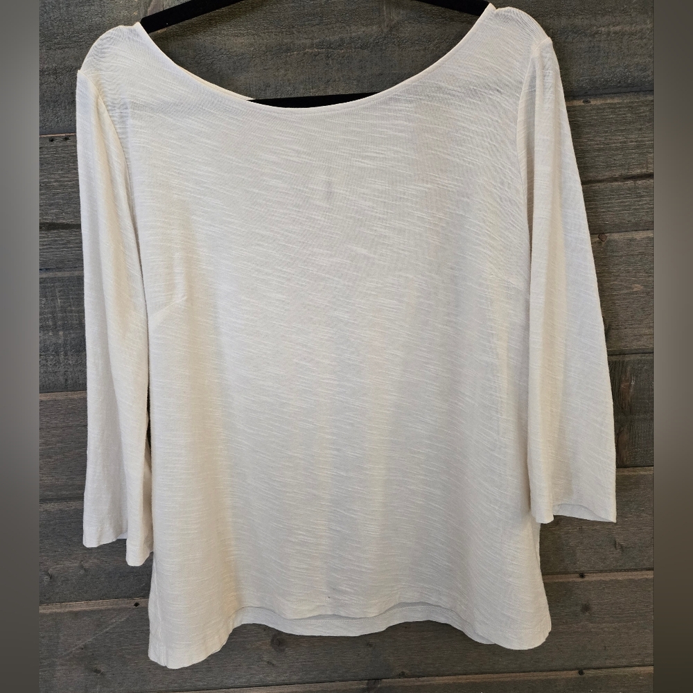 Michael Stars White Boat Neck Top - Size OS